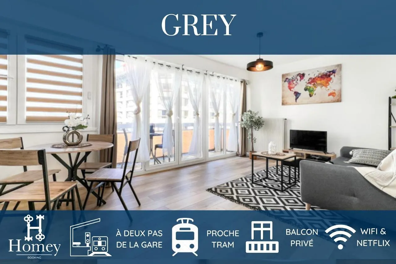 Homey Grey - Proche Gare Et Tram - Proche Centre - Balcon Prive - Wifi Et Netflix Annemasse