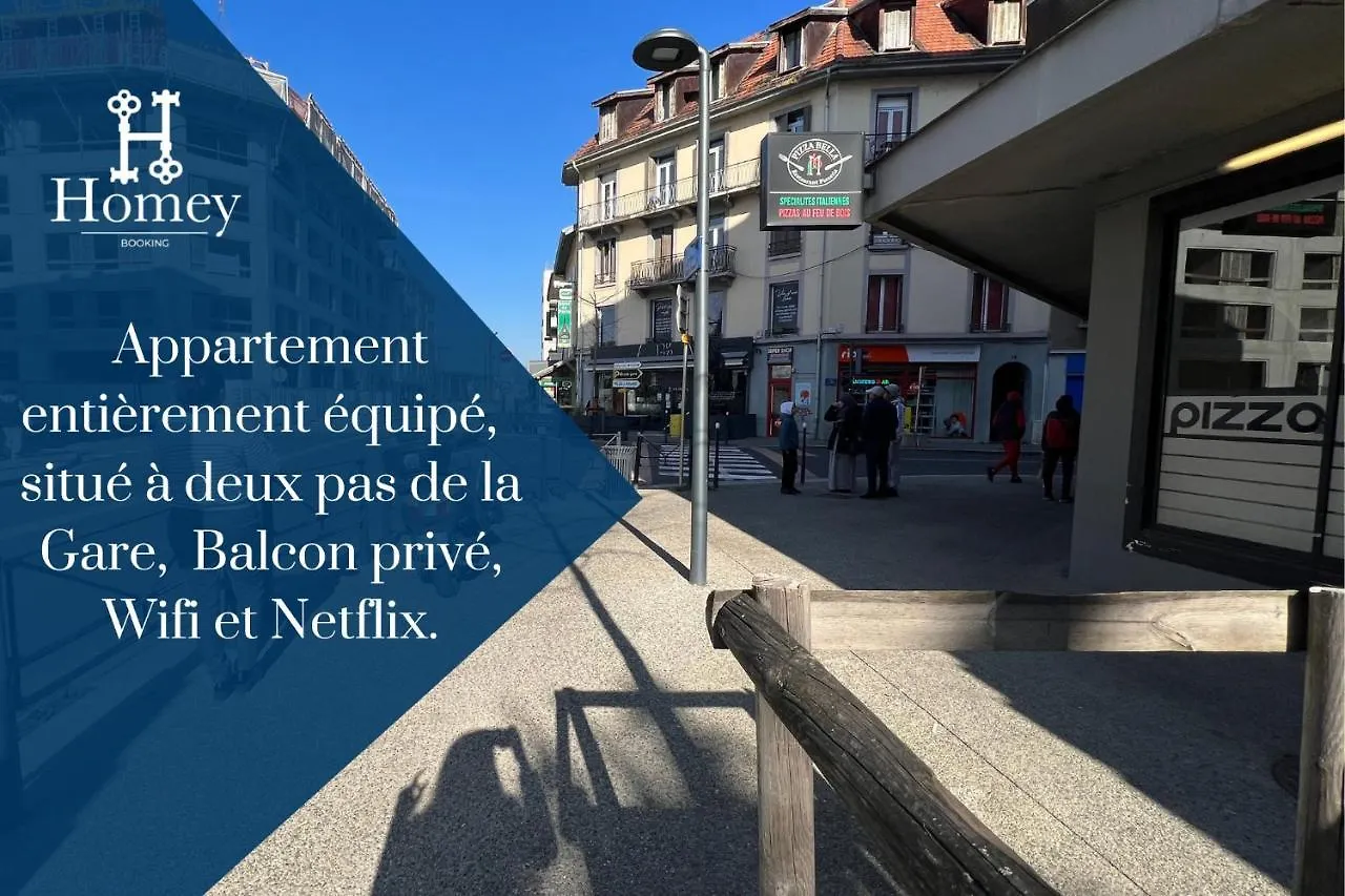 Apartment Homey Grey - Proche Gare Et Tram - Proche Centre - Balcon Prive - Wifi Et Netflix Annemasse